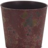HomeRoots 7" Red Recycled Plastic Indoor Outdoor Round Pot Planter - 3 of 3