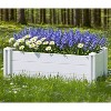 SpassWay 35" White PVC Outdoor Garden Fence Railing Planter Box for Flowers Vegetables - 4 of 4