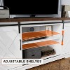 Farmhouse TV Stand for 65 Inch TV,Sliding Barn Door TV Stand,Entertainment Center TV Media Console Table, Tall TV Stand with Storage - 3 of 4