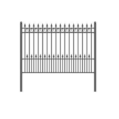 ALEKO Prague Style DIY Iron Wrought Steel Fence 5.5' X 5' High Quality Ornamental Fence