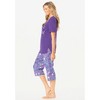 Dreams & Co. Plus Size 2-Piece Capri PJ Set - 4 of 4