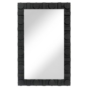 VIP Wood 37 in. Black Block Frame Mirror - 1 of 2