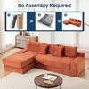 104" Memory Foam Corduroy L-Shaped Sectional Sofa with Convertible Bed - 3 of 4