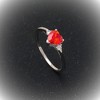 Shelly Heart Engagement Ring for Women Promise Birthstone Sterling Silver Ginger Lyne - 3 of 4