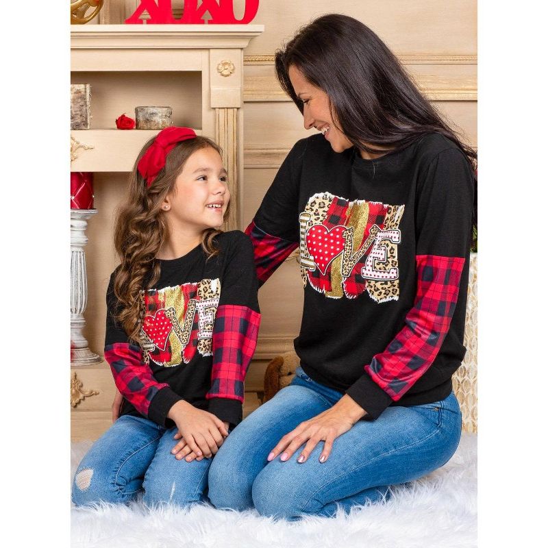 Girls Mommy And Me Love You Lots Mixed Print Top - Mia Belle Girls, 4 of 6