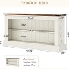 Tribesigns Farmhouse TV Stand for 70-Inch TV, 63" Entertainment Center with Storage, Modern Media Console Table for Living Room, Bedroom (White) - 3 of 4