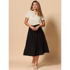 INSPIRE CHIC Women's Polka Dots Print V Neck Short Sleeve Elegant Work Office Tops - 3 of 4