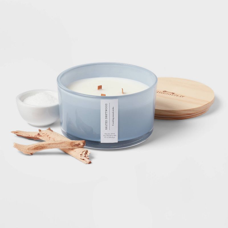 Salted Driftwood Candle Blue - Threshold™, 4 of 6
