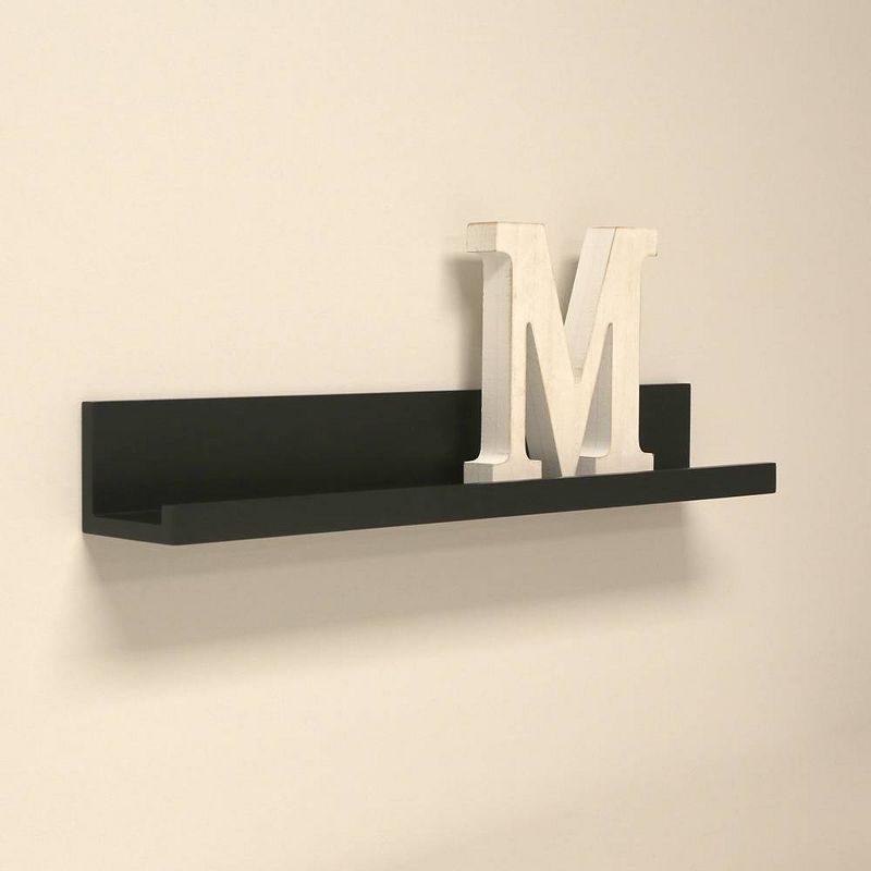 24&#34; Modern Picture Ledge Floating Wall Shelf Black - Inplace, 4 of 7
