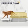 HTUTWOO Cat Litter Box, Stainless Steel Litter Pan with High Wall Side, Filter pedal and Scoop Easy Cleaning & Odour Free for Big and Multiple Cats - 3 of 4