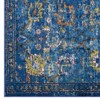 Modway Minu Distressed Floral Lattice 8x10 Area Rug - Dark Blue, Yellow and Orange,  100% Polypropylene ,  Tight Low Pile Weave - 2 of 4