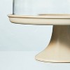 11" Stoneware Dessert Stand with Glass Cloche Taupe - Hearth & Hand™ with Magnolia - image 4 of 4