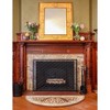 ACHLA Designs 26"x56" Oriental Half Round Handmade Woven Hearth Rug Coffee - 4 of 4