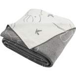 Ella Knit Throw Blanket - Light Grey/Ivory - 50" x 60" - Safavieh
