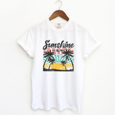 Simply Sage Market Women's Sunshine On My Mind Short Sleeve Garment Dyed Tee