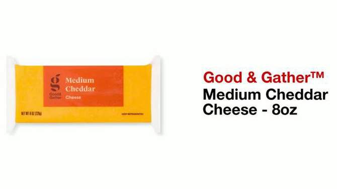 Medium Cheddar Cheese - 8oz - Good & Gather&#8482;, 2 of 5, play video