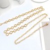 Anna-Kaci Women's Textured Circle Link Waist Chain Belt with Adjustable Fit and Dangling Charm Accent for Layered Stylish Detail 43x0.6in - 3 of 4