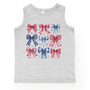 The Juniper Shop Coquette Bow Chart Stars And Stripes Toddler Tank - 1 of 4