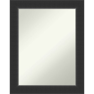 23" x 29" Non-Beveled Corvino Black Wood Wall Mirror - Amanti Art: Modern Rectangle, Includes Mounting Hardware - 1 of 4