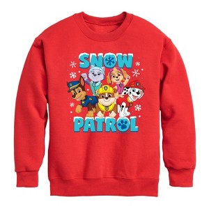Boys' - Paw Patrol - Snow Patrol Graphic Long Sleeve Fleece Sweatshirt - 1 of 4