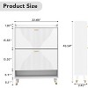 TIRAMISUBEST White Shoe Cabinet with 2 Flip Drawers - Narrow Freestanding Shoe Storage Organizer for Entryway & Hallway - 3 of 4