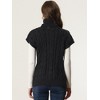 Allegra K Women's Turtleneck Twist Sleeveless Vest Solid Color Knit Pullover Casual Sweater - 4 of 4