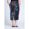 ELOQUII Women's Plus Size Rainbow Striped Sequin Midi Skirt - 4 of 4