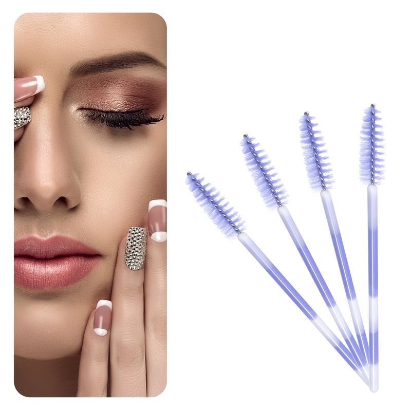 Unique Bargains Colored Mascara Wands Eyelash Eye Lash Brush Makeup Applicators Kit Plastic 50Pcs, 3 of 7
