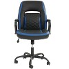Okak Gaming Chair with Armrest, Criss Cross Chair with Wheels, Upholstered Computer Chair for Study, Office, Gaming Room - 3 of 4