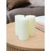 Large Pillar Candles 3x6 Inch ¨C Set of 3 Unscented Dripless Candles, Long Burning Rustic Finish for Weddings, Home Decor - 4 of 4