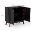 BEAFUP Mid Century Modern Fluted Sideboard Cabinet with Adjustable Shelves & Solid Wood Legs, Buffet Cabinet, Storage Cabinet for Living Room - 3 of 4