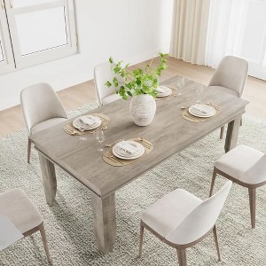 Dining Table for 6-8 People, 70.87 Inch Farmhouse Rectangle Dining Room Table, Rustic Wooden Dinner Table for Living Room, Restaurant - 1 of 4