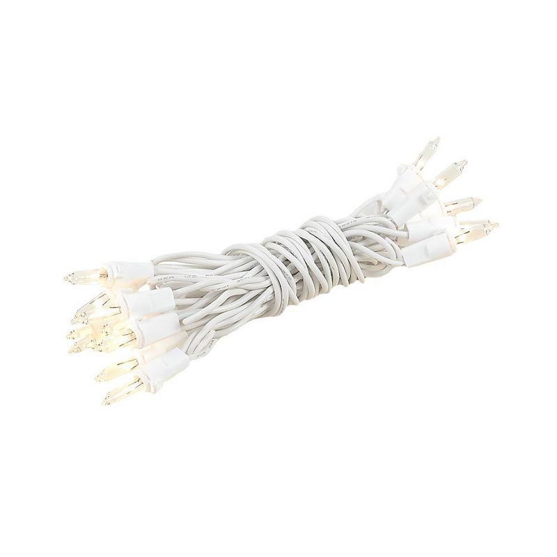 Novelty Lights 20 Light Incandescent Craft Mini Christmas String Lights White Wire 8.5 feet, 1 of 6