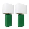 Lalia Home Lexington 21" Leather Base Table Lamps with Fabric Shade - 4 of 4