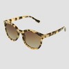 Women's Round Tortoise Shell Print Sunglasses with Polarized Lenses - All in Motion™ Brown - image 2 of 2
