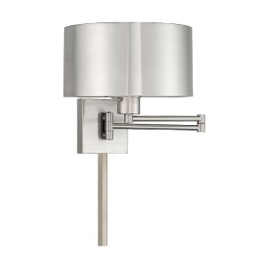 Livex Lighting 1 - Light Wall Light in  Brushed Nickel - 1 of 2