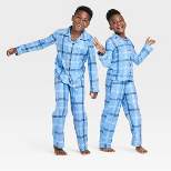 Kids' Plaid Matching Family Pajama Set - Wondershop™ Blue