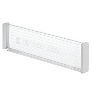 iDesign Plastic Adjustable Deep Drawer Dividers - Set of 2 - Clear - 1 of 4