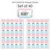 Big Dot of Happiness Baby Gender Reveal - Mini Candy Bar Wrapper Stickers - Team Boy or Girl Party Small Favors - 40 Count - 3 of 4