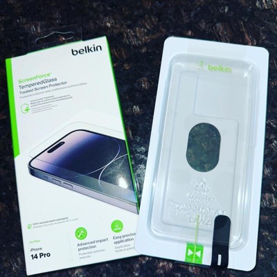  Belkin Protector de pantalla para iPhone 13 Mini UltraGlass,  tratamiento antimicrobiano, fácil aplicación sin burbujas con bandeja guía  incluida : Celulares y Accesorios