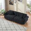 Velvet Upholstered Sofa with 4 Throw Pillows,3 Seat Modern Sofa for Living Room or Office,Spring-Wrapped Sofa with Metal Feet-Koiai - 3 of 4