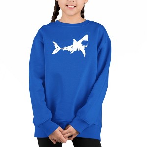 LA Pop Art Bite Me - Girl's Word Art Crewneck Sweatshirt - 1 of 3