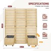 EAGLE PEAK Cedar Privacy Screen outdoor with Raised Garden Beds,61.3''L x 19.7''W x 66.5''H, Natural - 2 of 4