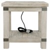 Carynhurst Rectangular End Table White - Signature Design by Ashley: Farmhouse Style, Distressed Finish, Storage Shelf - 3 of 4