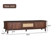 ORRD Modern TV Stand for 75" TVs with Rattan Drawer & Sliding Cabinets - 4 of 4