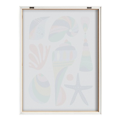 Blake 18" x 24" Colorful Seashells Framed Glass Print