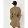 Women's Drawstring Shirt Batwing Dress - APRICOT - 2 of 4