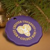 West Chester University Primary Logo Porcelain Scalloped Holiday Christmas Tree Ornament - 4 of 4