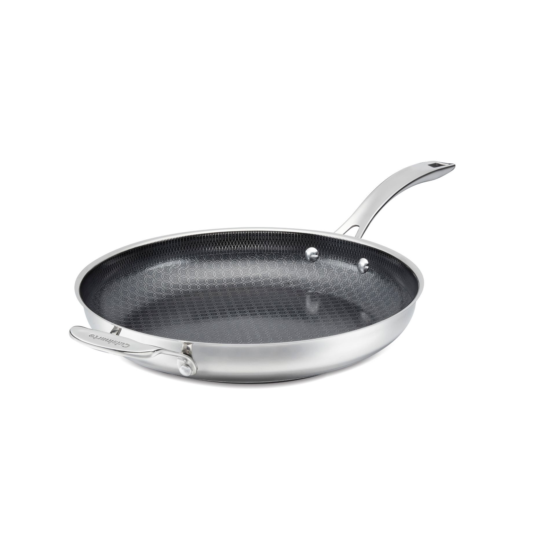 Cuisinart FusionPlus 12" Hybrid Stainless Steel and Ceramic Nonstick Fry Pan with Helper Handle