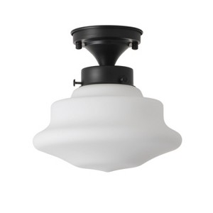 Dewdrop 1-Light Retro Classic Style Semi Flush Mount Light Curved Silhouette Form ETL for Living Room Entry - 1 of 4